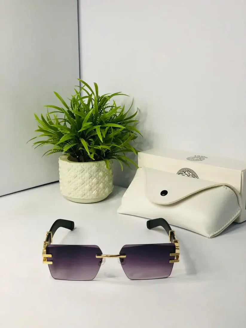 Ebony Rimless Rectangles