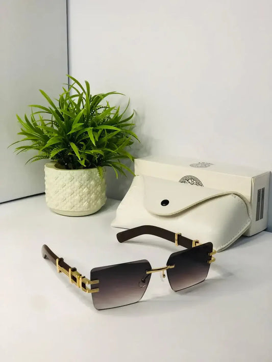 Ebony Rimless Rectangles