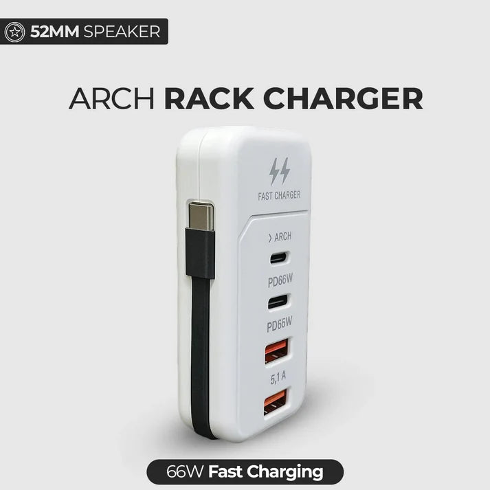 Rack Charger 2PD+2USB Safe Fast Charge
