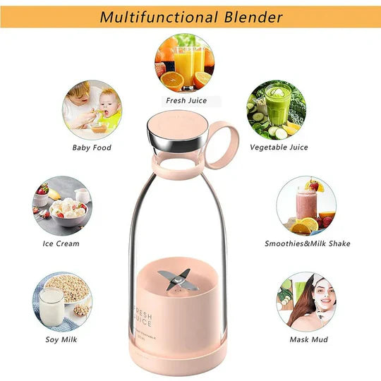 420 ML- Portable USB Rechargeable Juicer Mini Juice Extractor